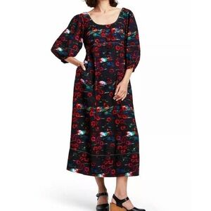 Rachel Comey x Target Women's Floral Print Volume 3/4 Sleeve Dress Size 6